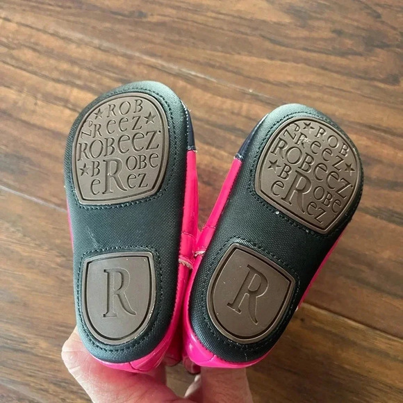 Robeez Pink and Blue Booties-infant size 3 - Picture 5 of 7